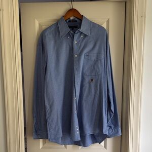 Men's Blue Button-Up Shirt